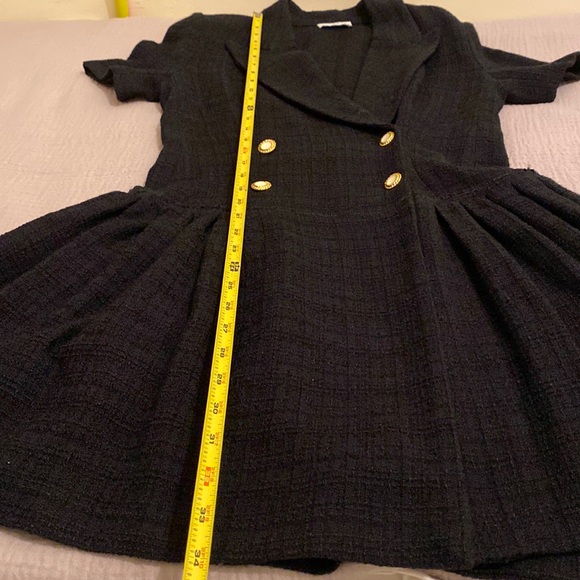 SANDRO SHORT SLEEVE TWEED COAT DRESS. Size 36 - Picture 9 of 11